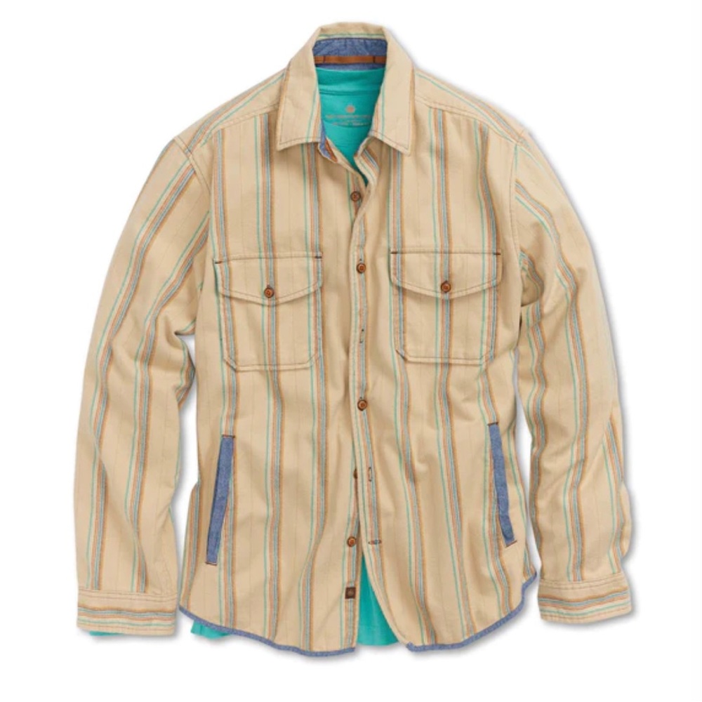 TERRITORY AHEAD Sirocco Shacket - Flannel Button Down in Mojave Color - XLT